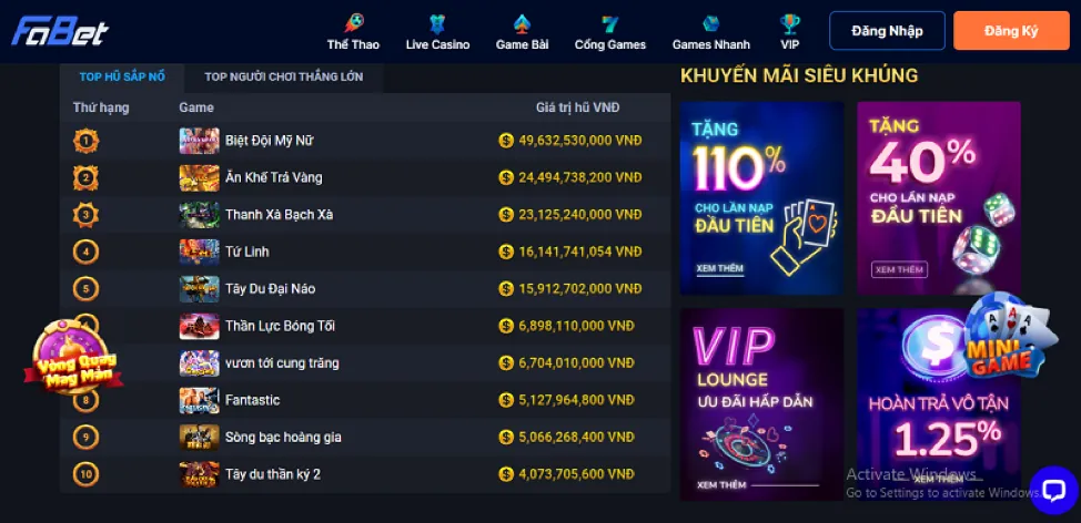 Các trò chơi khác tại U888 Win